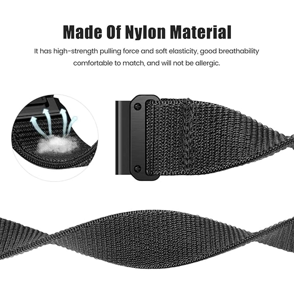 QuickFit Nylon Watch Band for Garmin Fenix, Forerunner, Enduro & Instinct 22mm/26mm