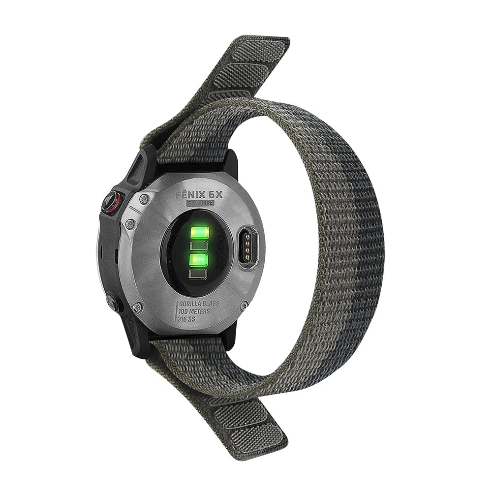 QuickFit Nylon Loop Strap for Garmin Tactix & Fenix 22mm/26mm