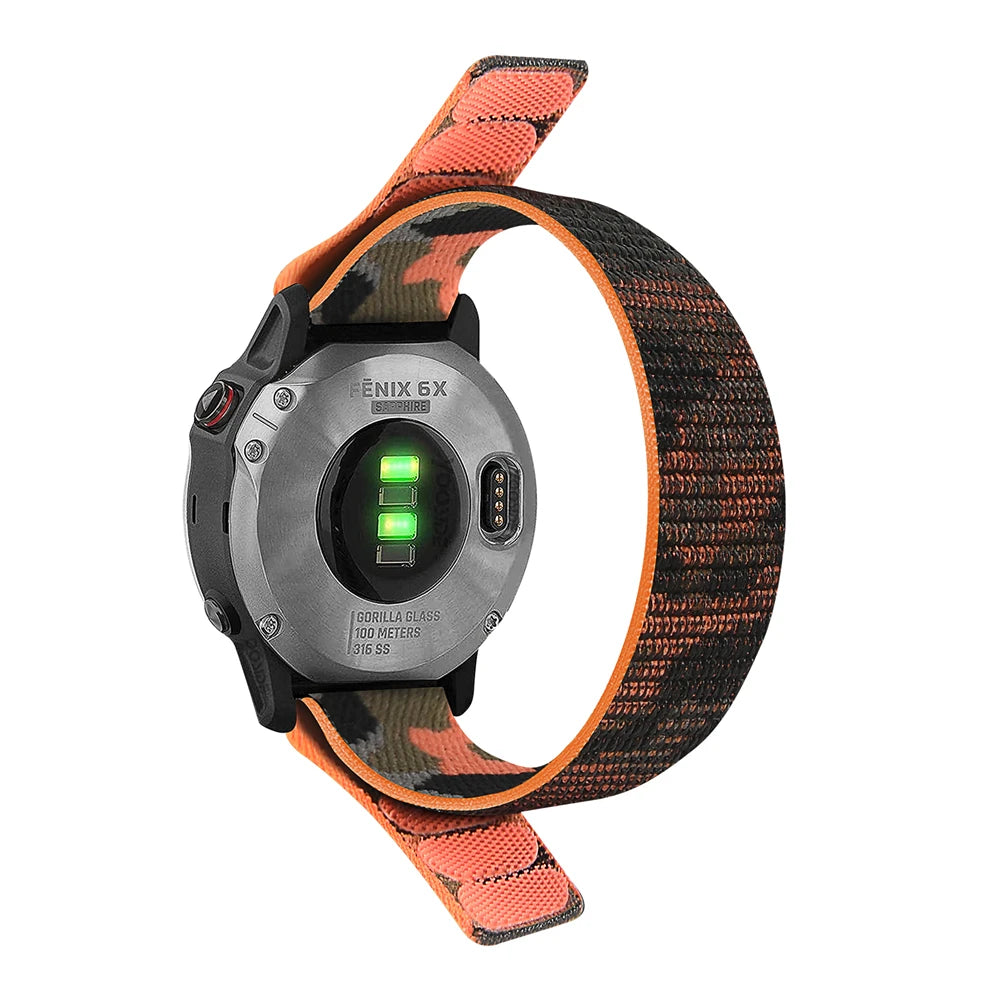 QuickFit Nylon Loop Strap for Garmin Tactix & Fenix 22mm/26mm