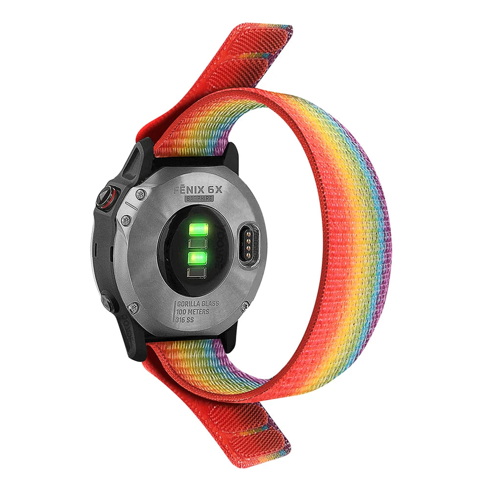 QuickFit Nylon Loop Strap for Garmin Tactix & Fenix 22mm/26mm