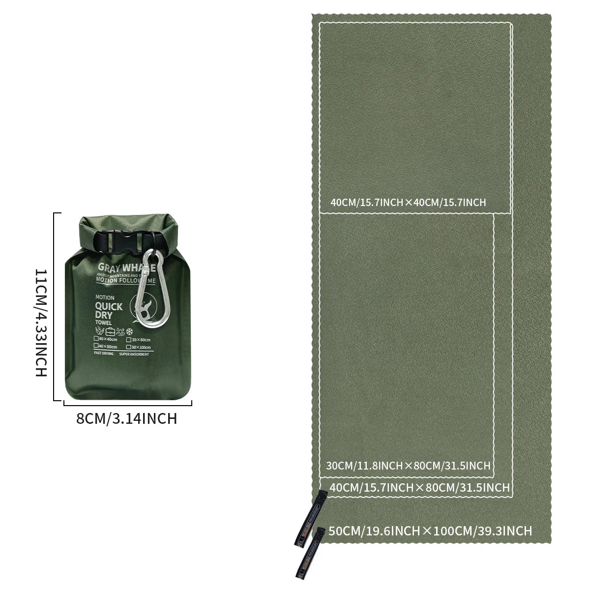 Portable Quick-Dry Sports Towel for Gym Travel Camping Hiking