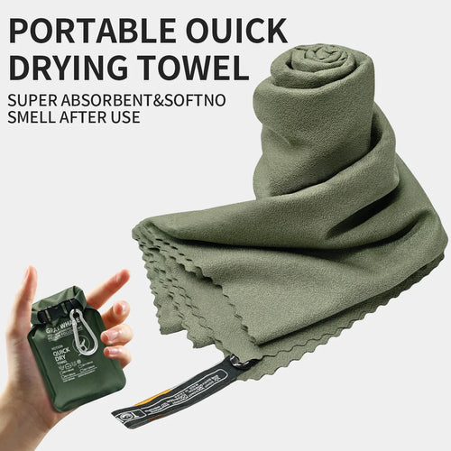 Portable Quick-Dry Sports Towel for Gym Travel Camping Hiking