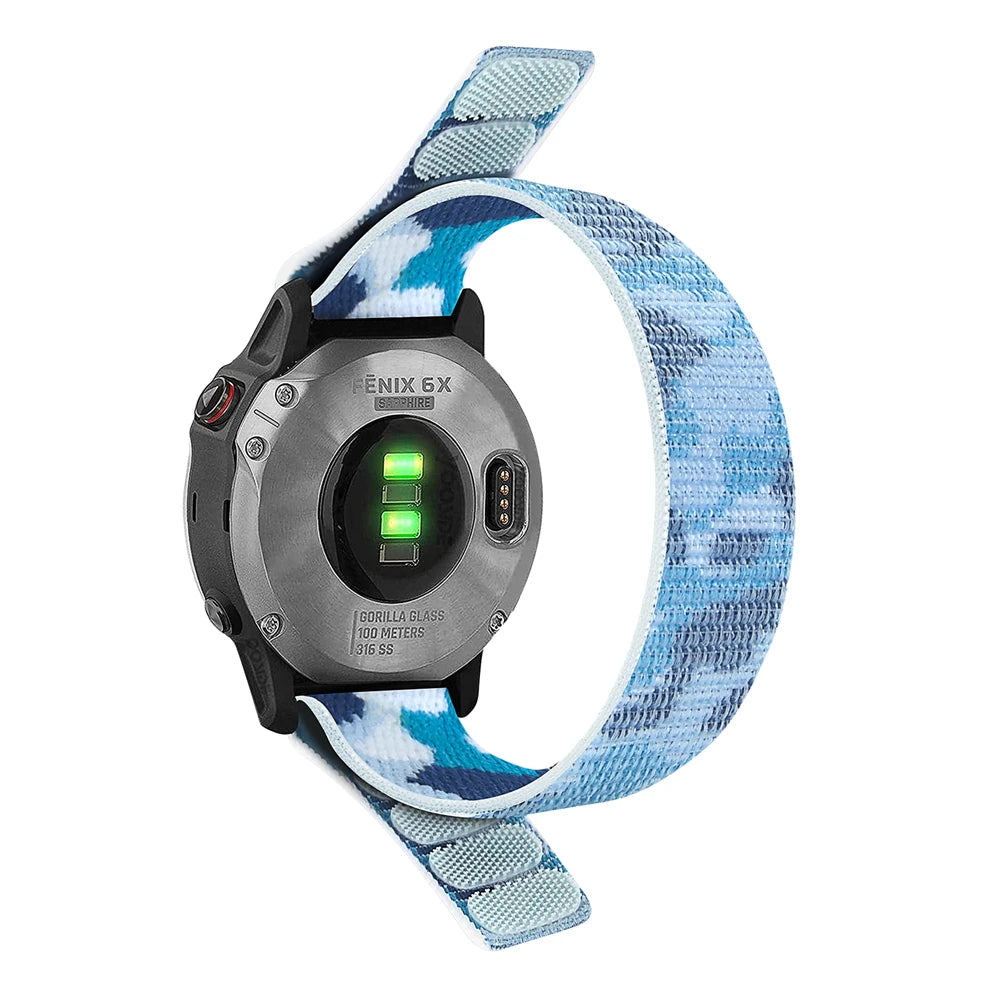 QuickFit Nylon Loop Strap for Garmin Tactix & Fenix 22mm/26mm