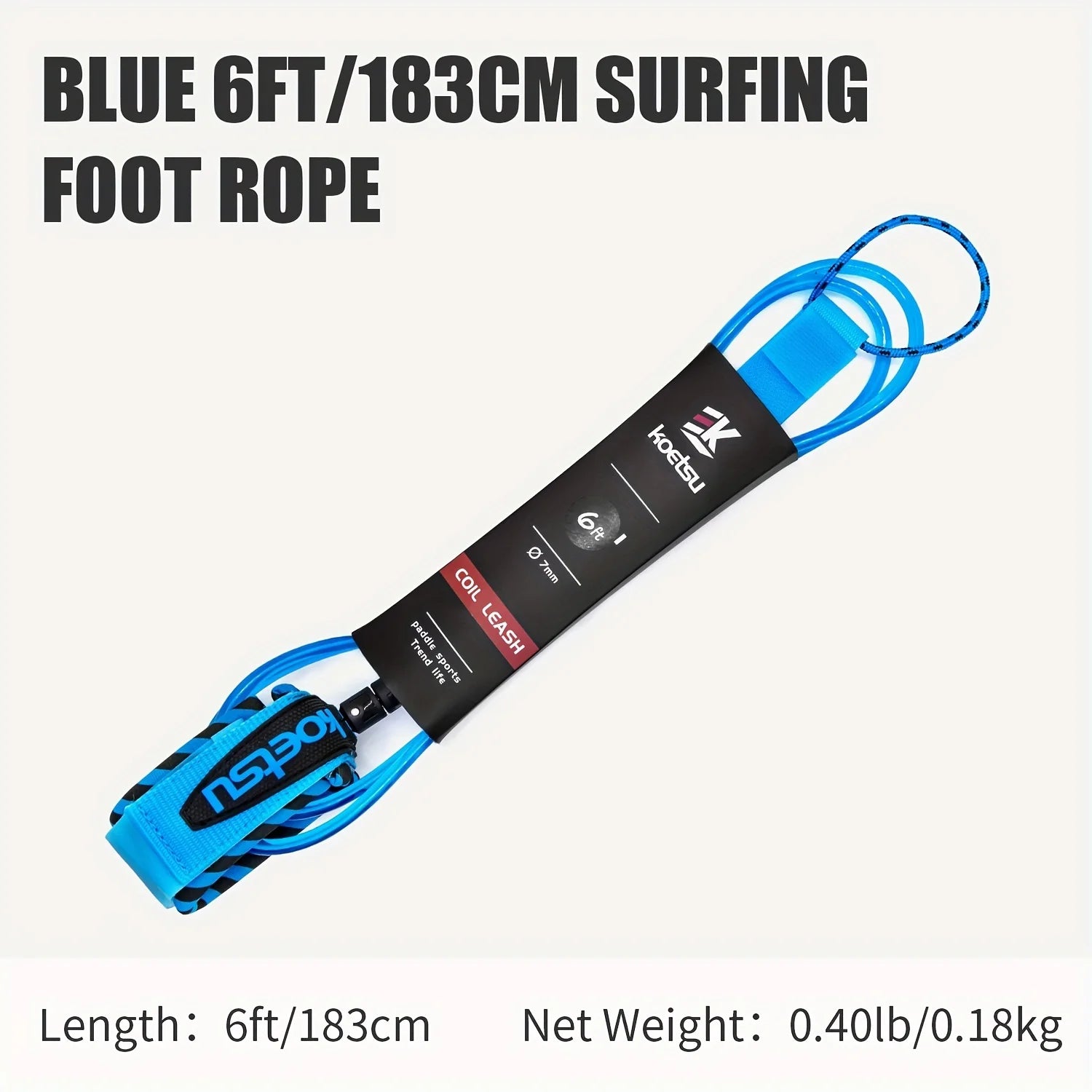 KOETSU Surfboard Leash Straight Rope for Paddle Boards & Surfboards
