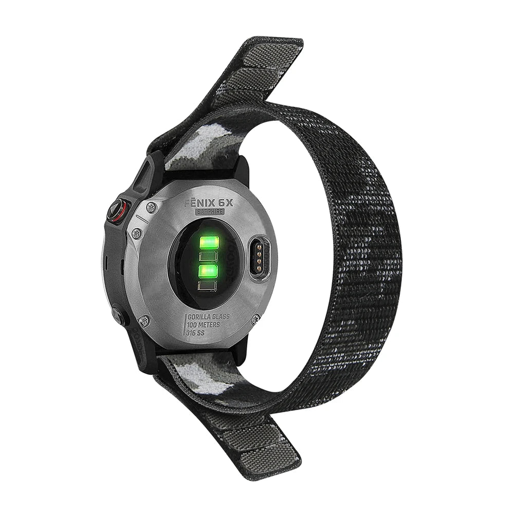 QuickFit Nylon Loop Strap for Garmin Tactix & Fenix 22mm/26mm