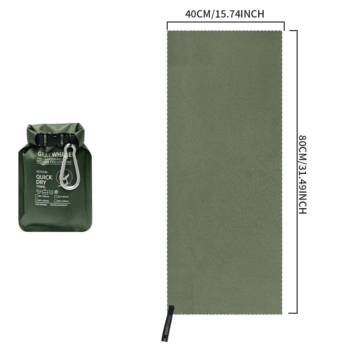 Portable Quick-Dry Sports Towel for Gym Travel Camping Hiking