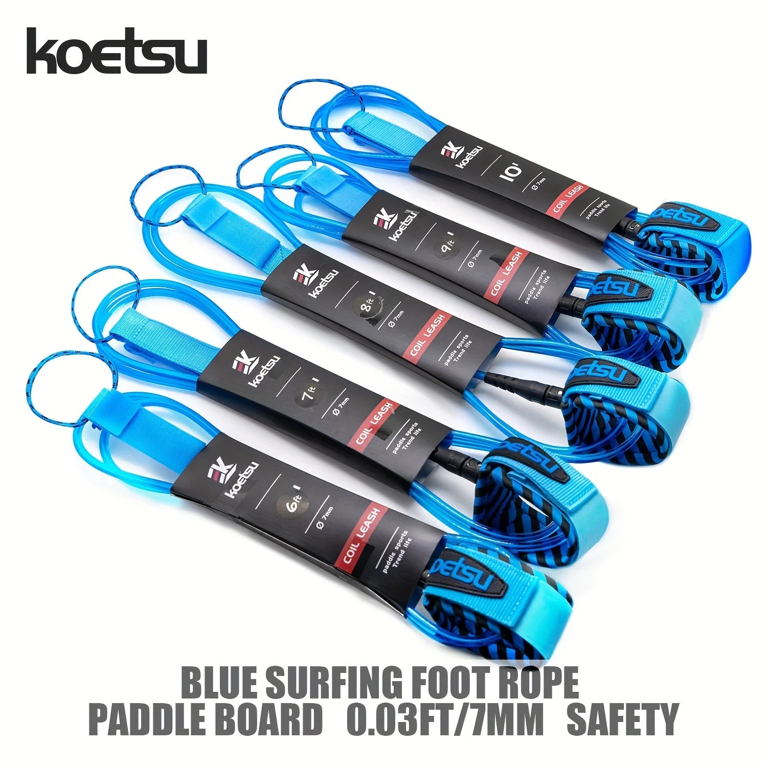 KOETSU Surfboard Leash Straight Rope for Paddle Boards & Surfboards