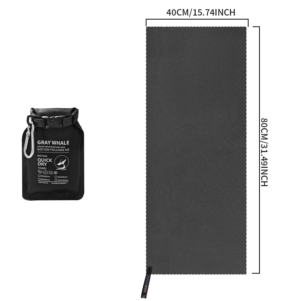 Portable Quick-Dry Sports Towel for Gym Travel Camping Hiking