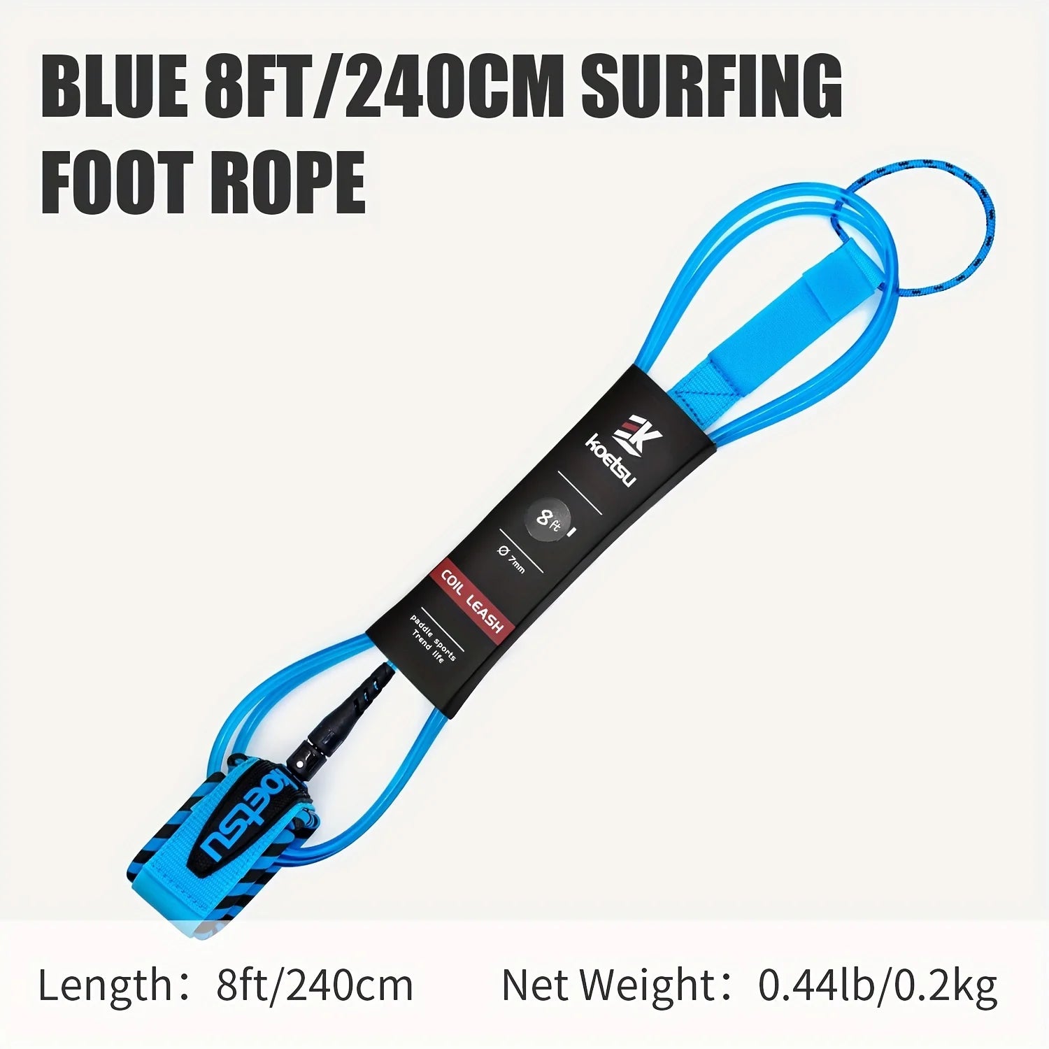 KOETSU Surfboard Leash Straight Rope for Paddle Boards & Surfboards