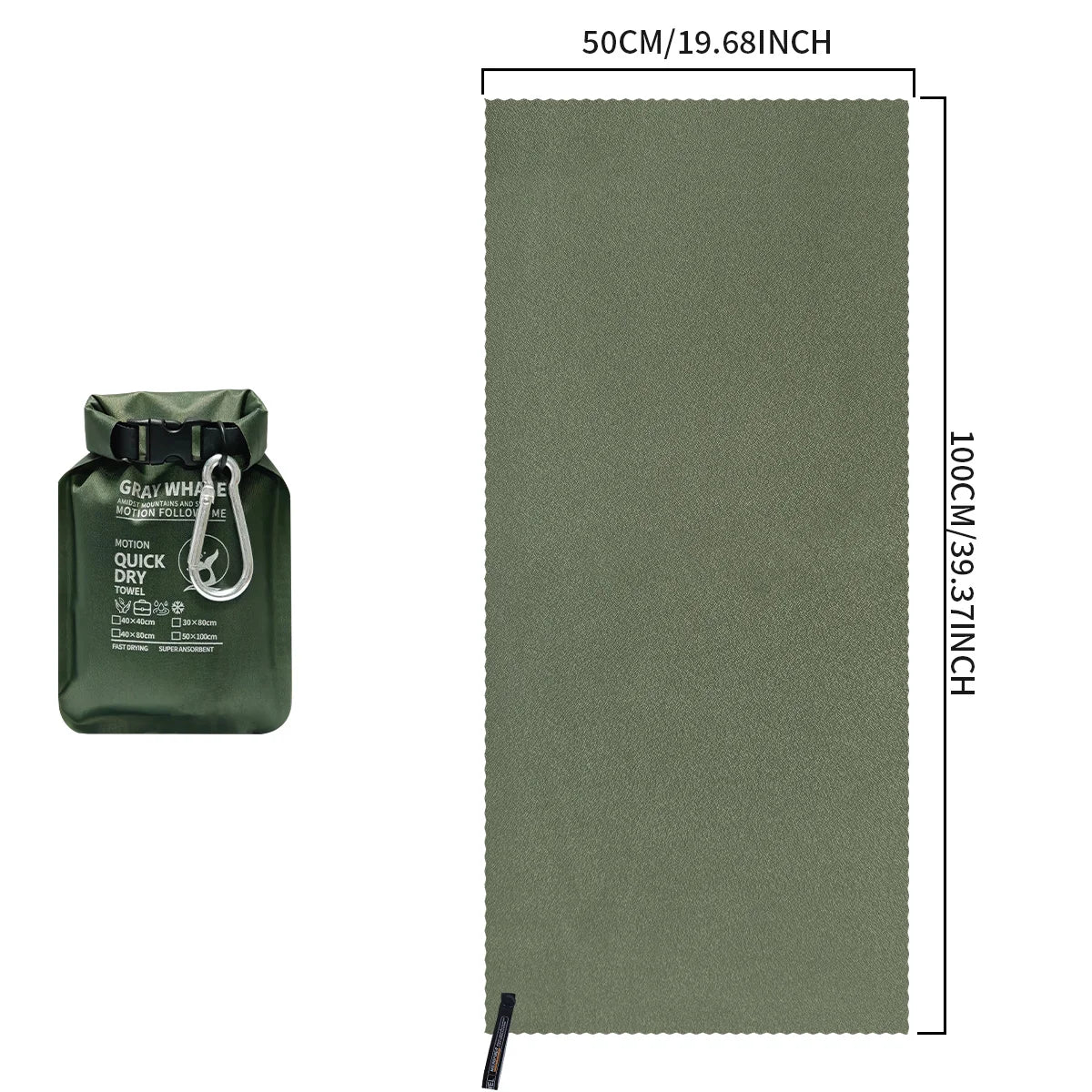 Portable Quick-Dry Sports Towel for Gym Travel Camping Hiking