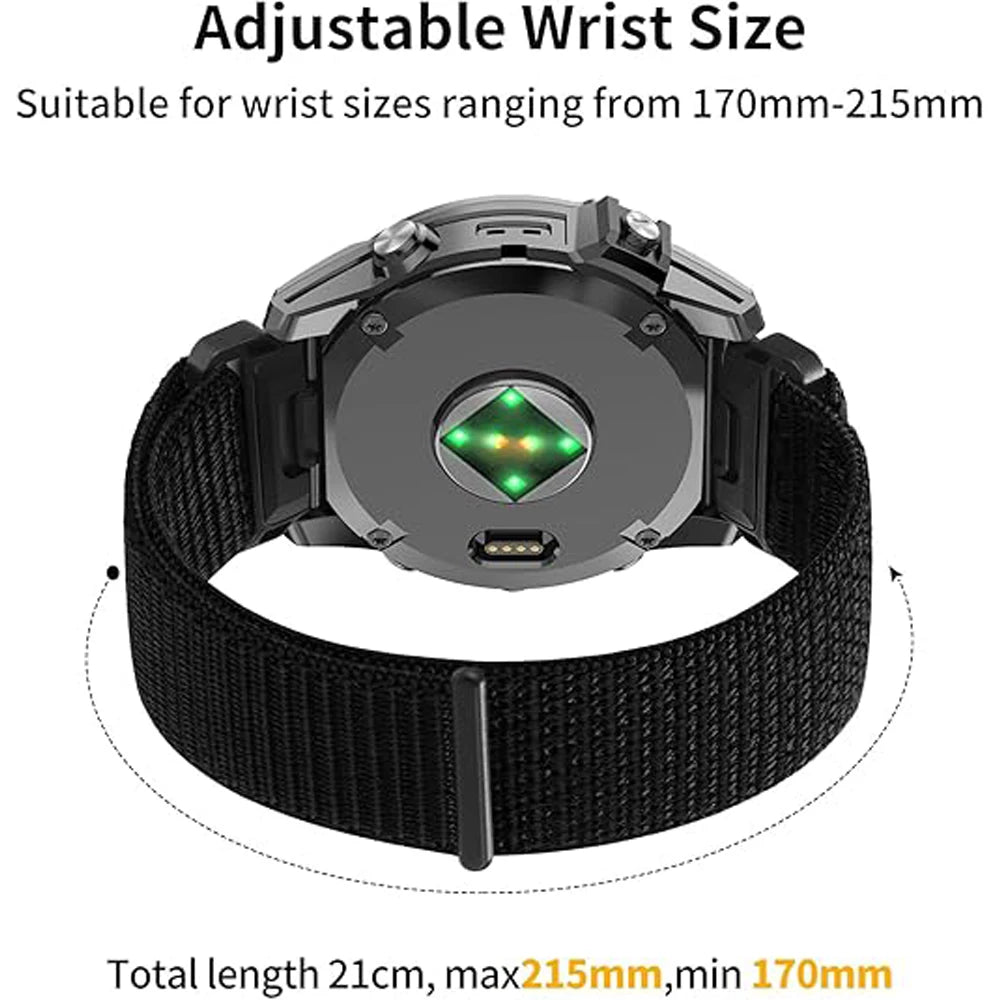 QuickFit Nylon Watch Band for Garmin Fenix, Forerunner, Enduro & Instinct 22mm/26mm